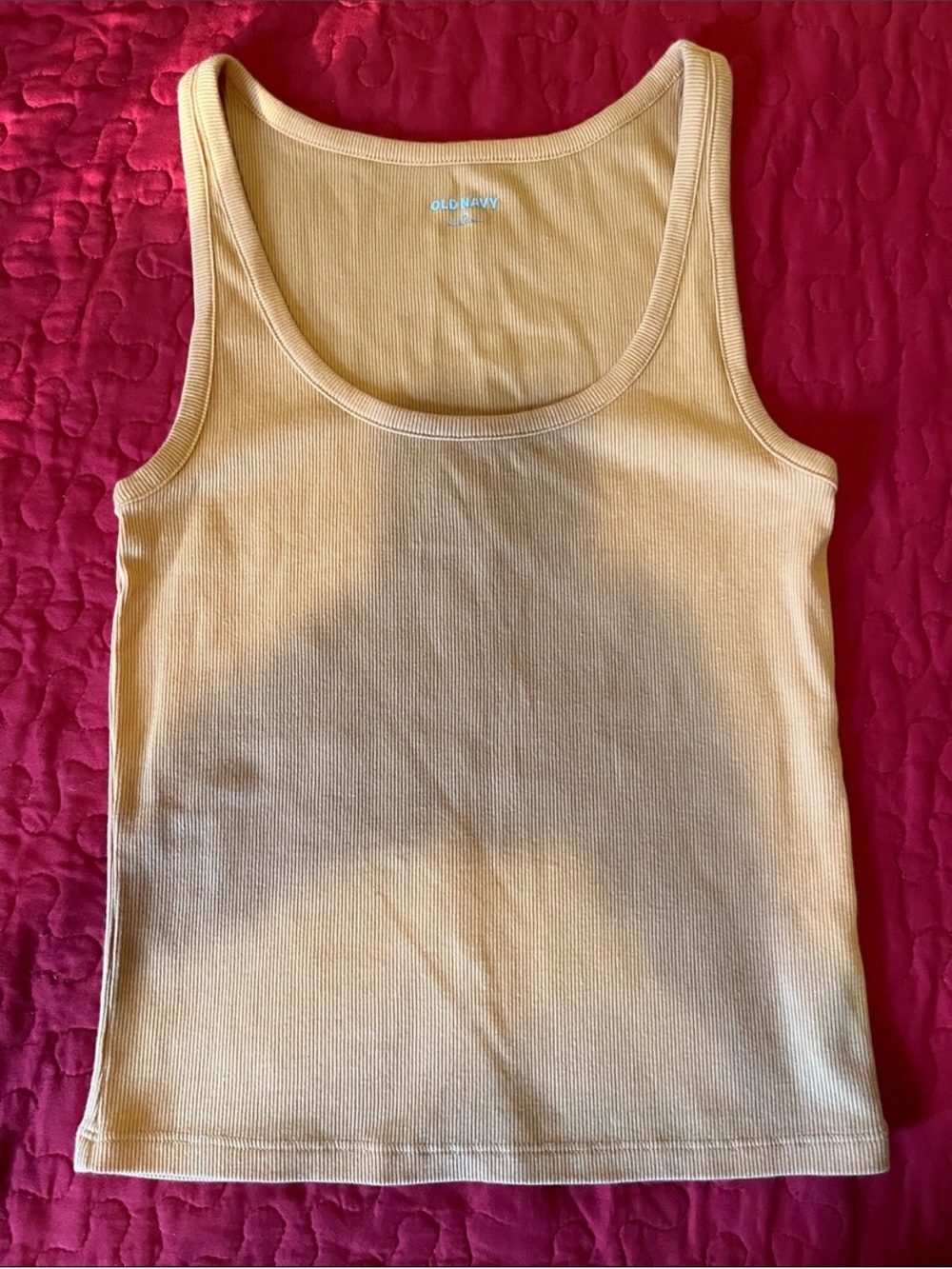 Old Navy Yellow Ribbed Tank Top